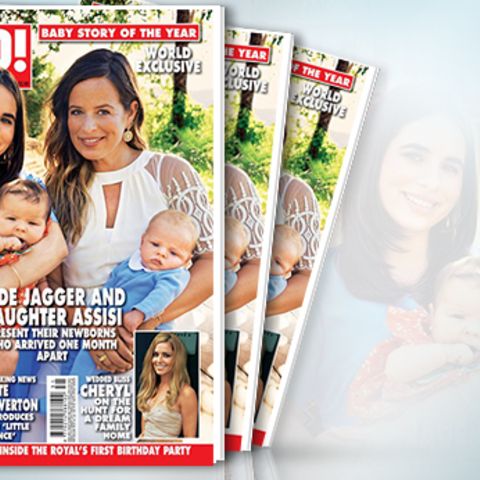 Jade Jagger und Tochter Assisi mit ihren Babys auf dem 'Hello'-Cover.