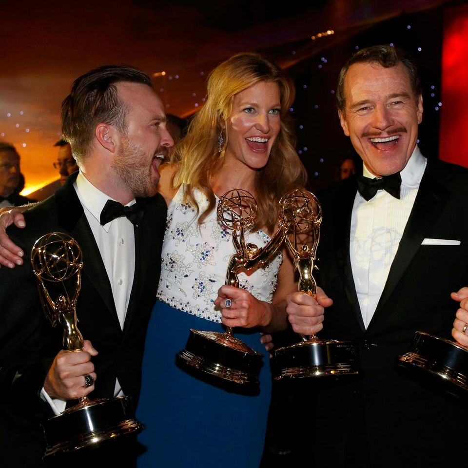 Emmy Awards 2014: Bryan Cranston und Aaron Paul bekommen für 'Breaking Bad' den Emmy