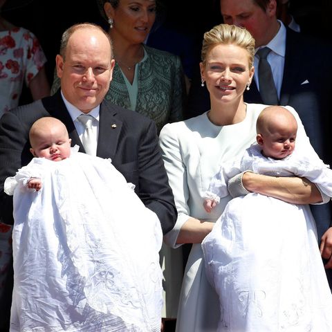 Fürst Albert von Monaco (56) und Ehefrau Charlène (36) mit ihren Zwillingen.