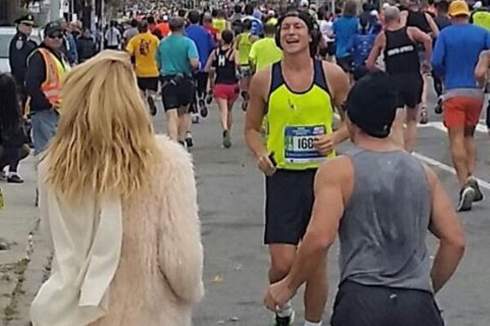 Heidi Klum und Vito Schnabel beim Marathon.