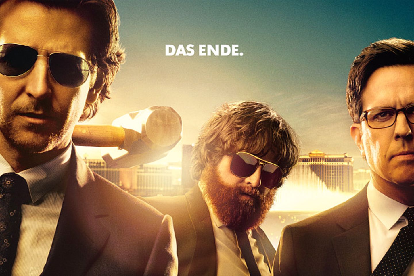 'Hangover 3'-Plakat mit Bradley Cooper, Zach Galifianakis und Ed Helms