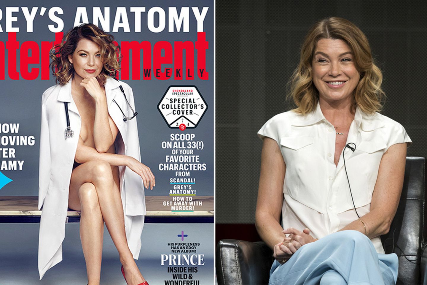 Ellen Pompeo (fast) nackt auf Magazin Cover