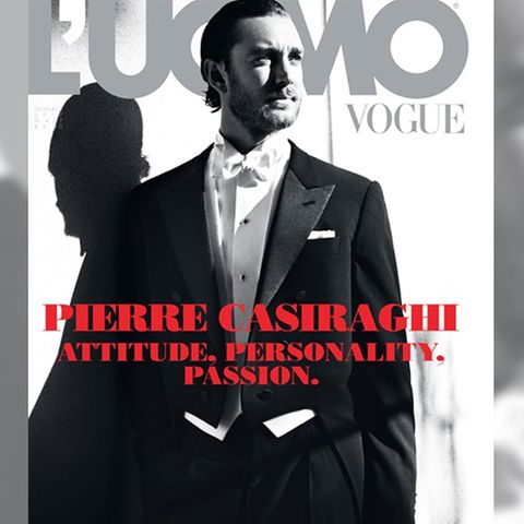 Pierre Casiraghi als Model für die Januar-Ausgabe der italienischen 'L'Uomo Vogue'