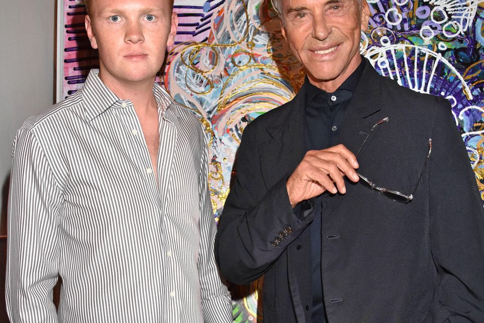 Leon Löwentraut und  Wolfgang Joop beim "Daimler be a mover"-Event in Berlin .