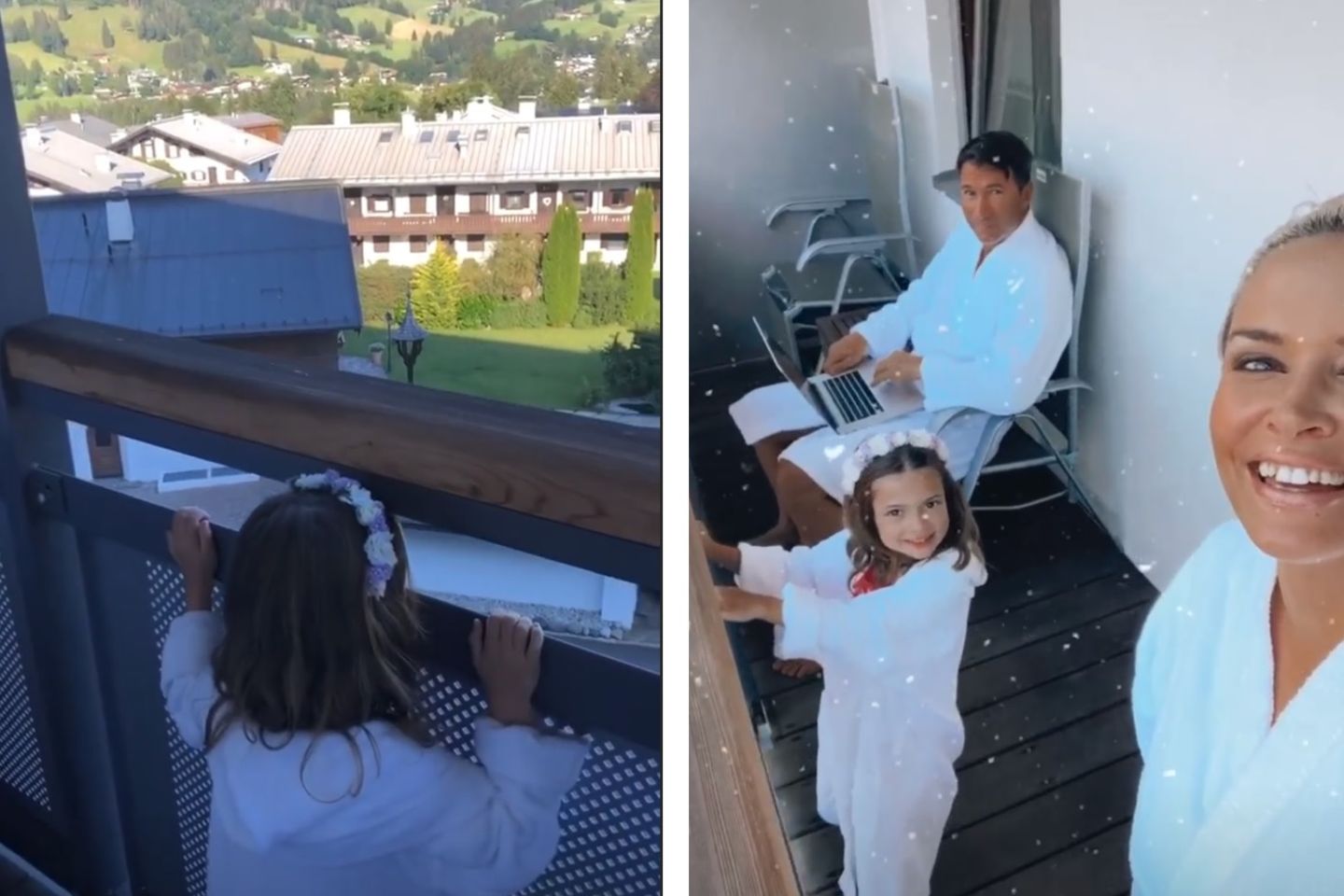 Daniela Katzenberger im Österreich-Urlaub mit der Familie.