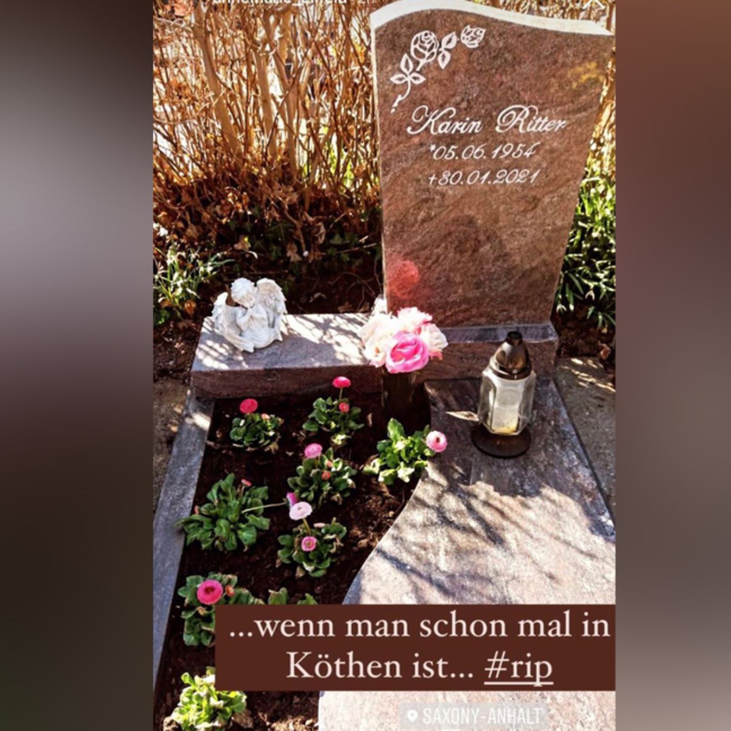 Fans fassungslos: Annemarie Eilfeld trauert am Grab von Nazi