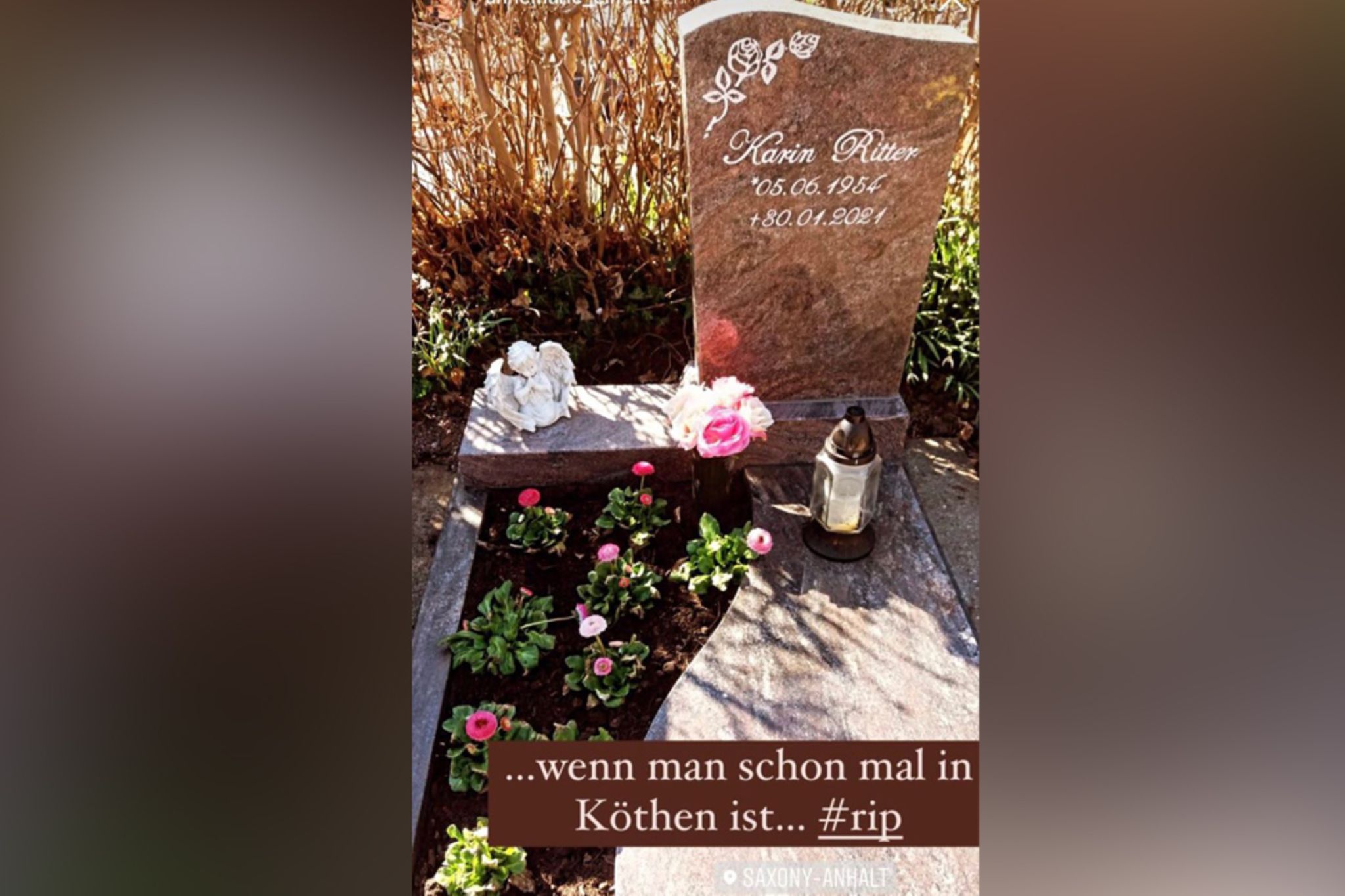 Fans fassungslos: Annemarie Eilfeld trauert am Grab von Nazi