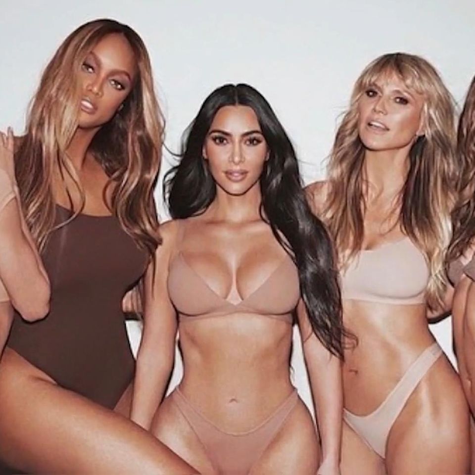Heidi, Tyra, Alessandra und Candice: Kim Kardashian: Vier heiße Supermodel-Mamas posieren für ihr Unterwäsche-Label