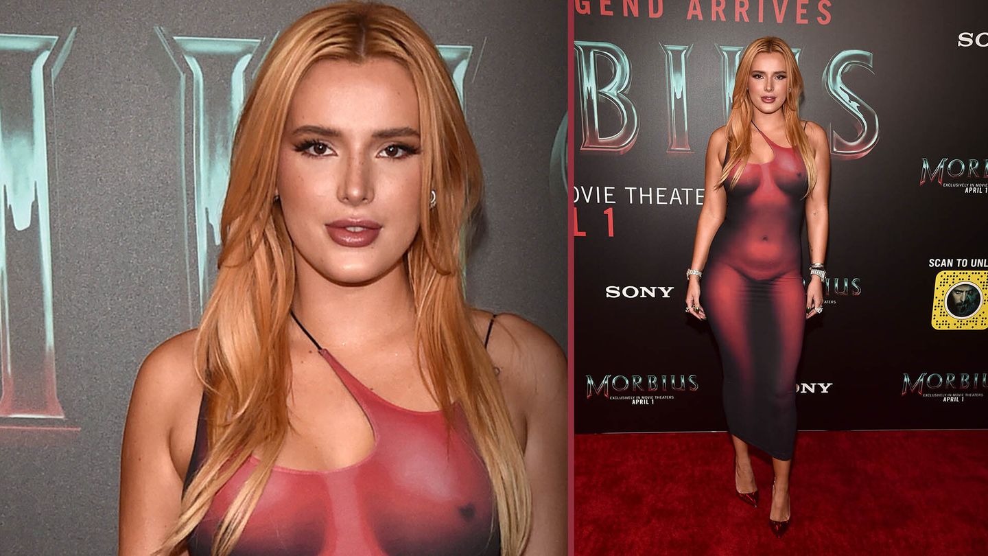 Gewagte optische Täuschung: Bella Thorne zieht auf dem roten Teppich alle  Blicke auf sich