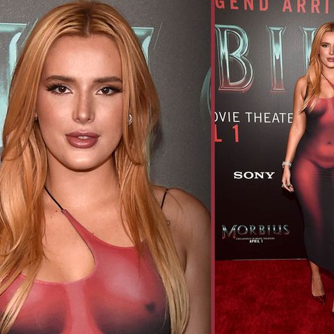 Scheinbar nackt: Gewagte optische Täuschung: Bella Thorne zieht auf dem roten Teppich alle Blicke auf sich