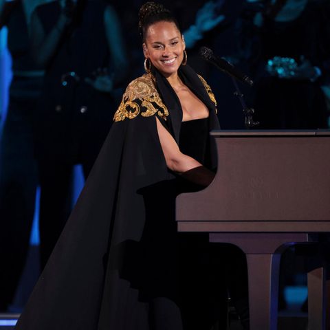 Alicia Keys performs during the Platinum Jubilee concert taking place in front of Buckingham Palace, London, Saturday June 4, 2…