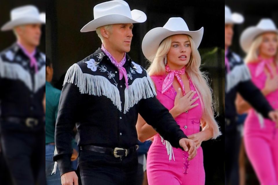 Neues Set-Foto: Ryan Gosling und Margot Robbie in ihren Kostümen als Ken und Barbie