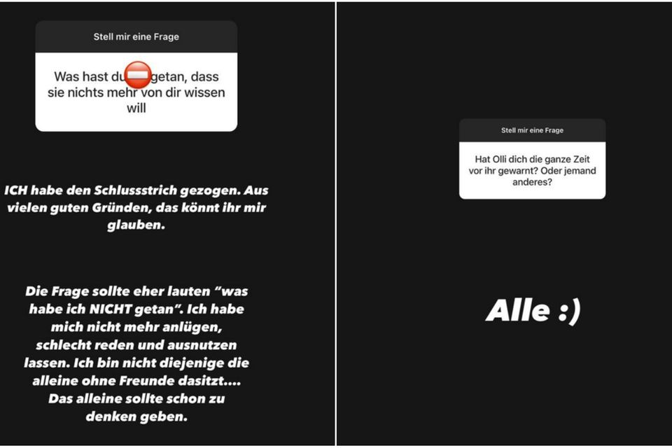 Screenshots aus der Instagram-Story von Amira Pocher
