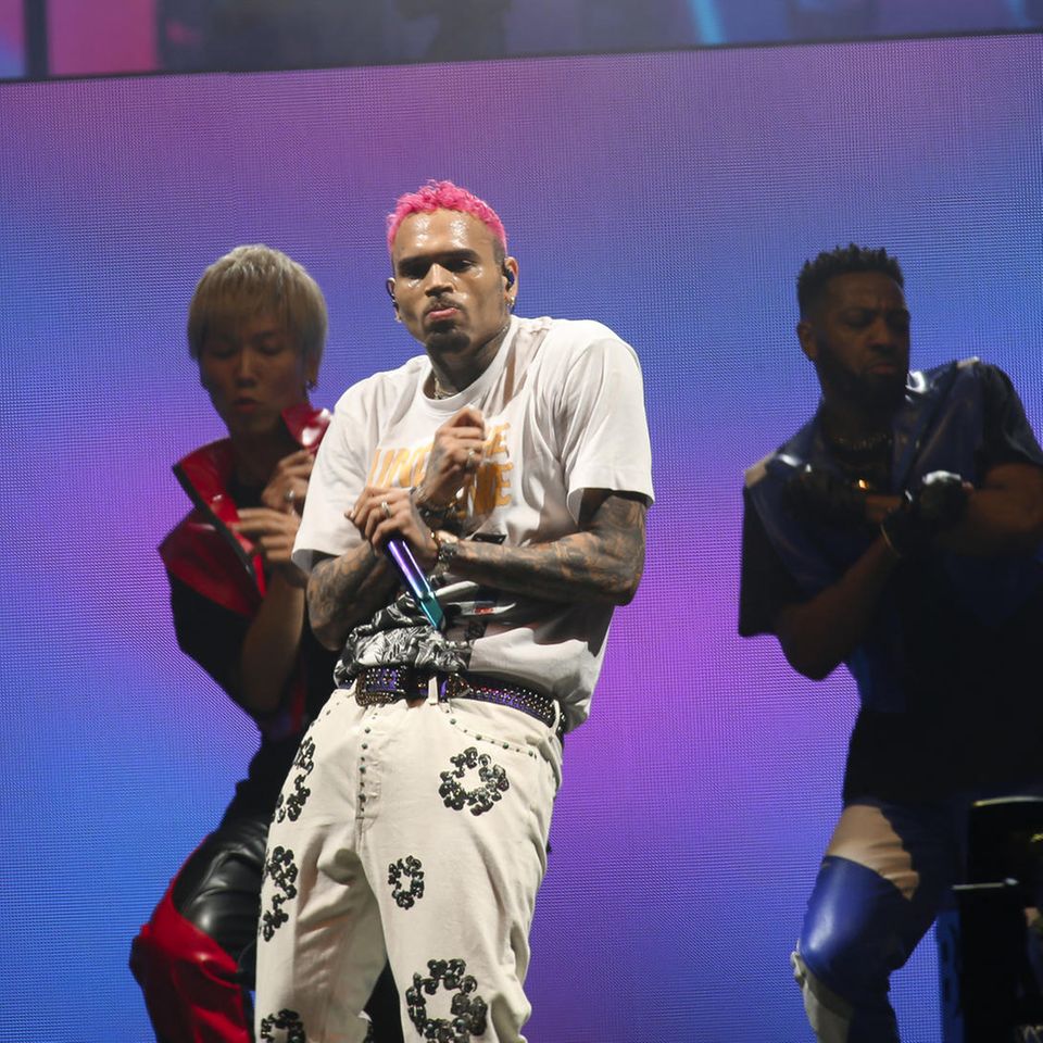 Chris Brown en concert à l'Accor Hotel Arena (Bercy) à Paris, le 23 février 2023. Chris Brown in concert at the Accor Hotel Are…
