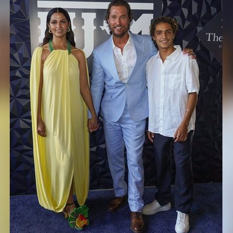Stylisches Trio: Matthew McConaughey mit Frau Camila und Sohn Levi