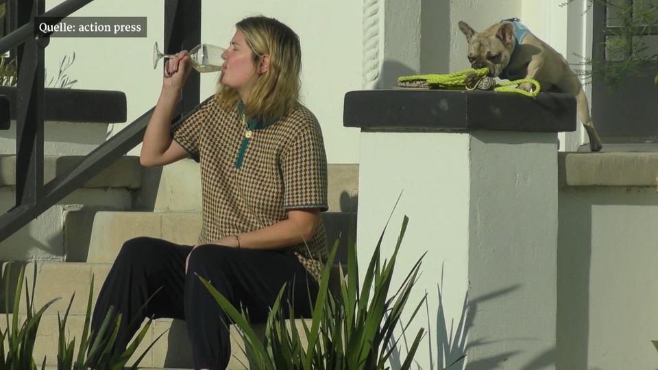 Ein Glas Wein als Schwangerschafts-Dementi