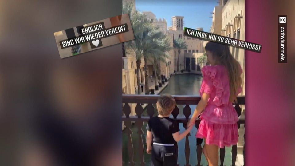 Quality-Time Cathy Hummels und Sohn Ludwig endlich wiedervereint