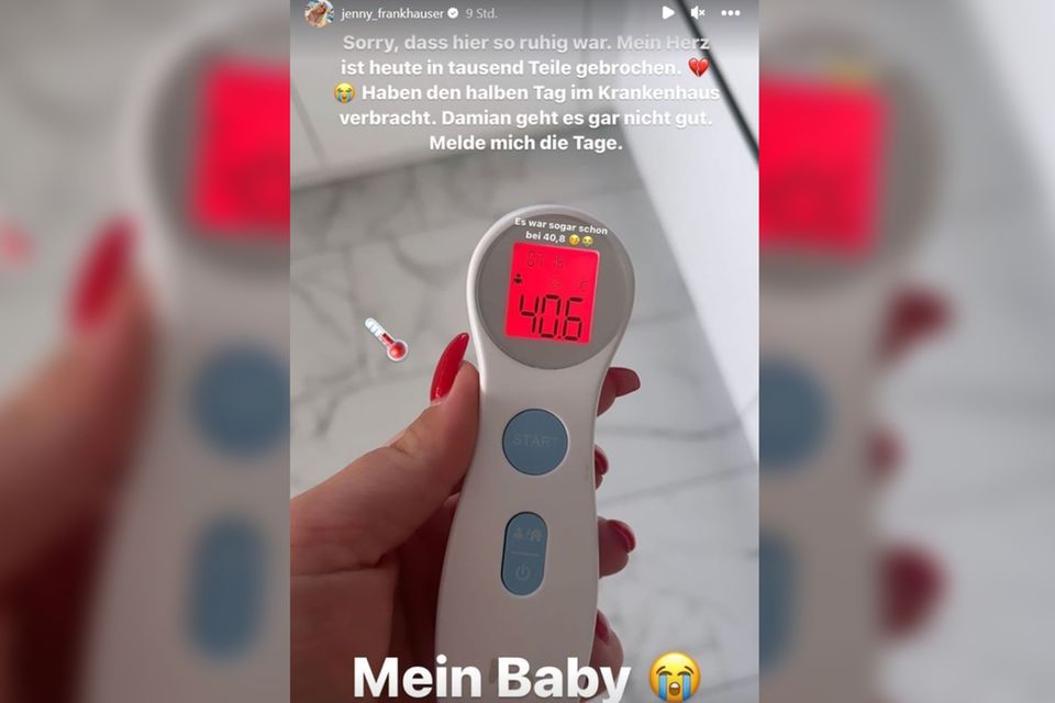 Jenny Frankhauser teilt die Temperatur ihres Sohnes