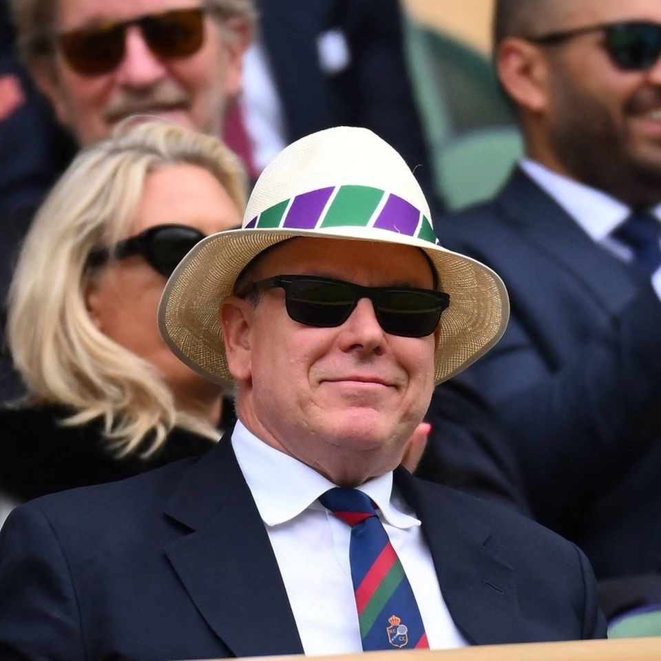 Fürst Albert II. hat sich in Wimbledon vergnügt.
