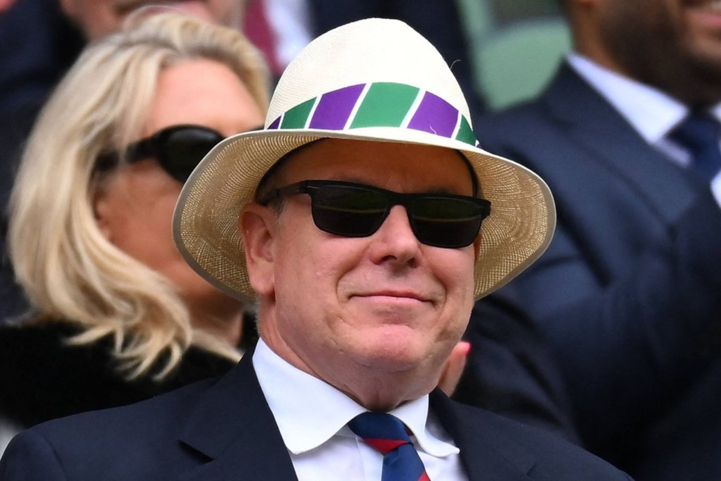 Fürst Albert II. hat sich in Wimbledon vergnügt.