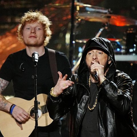 Ed Sheeran und Eminem 2022 gemeinsam auf der Bühne.