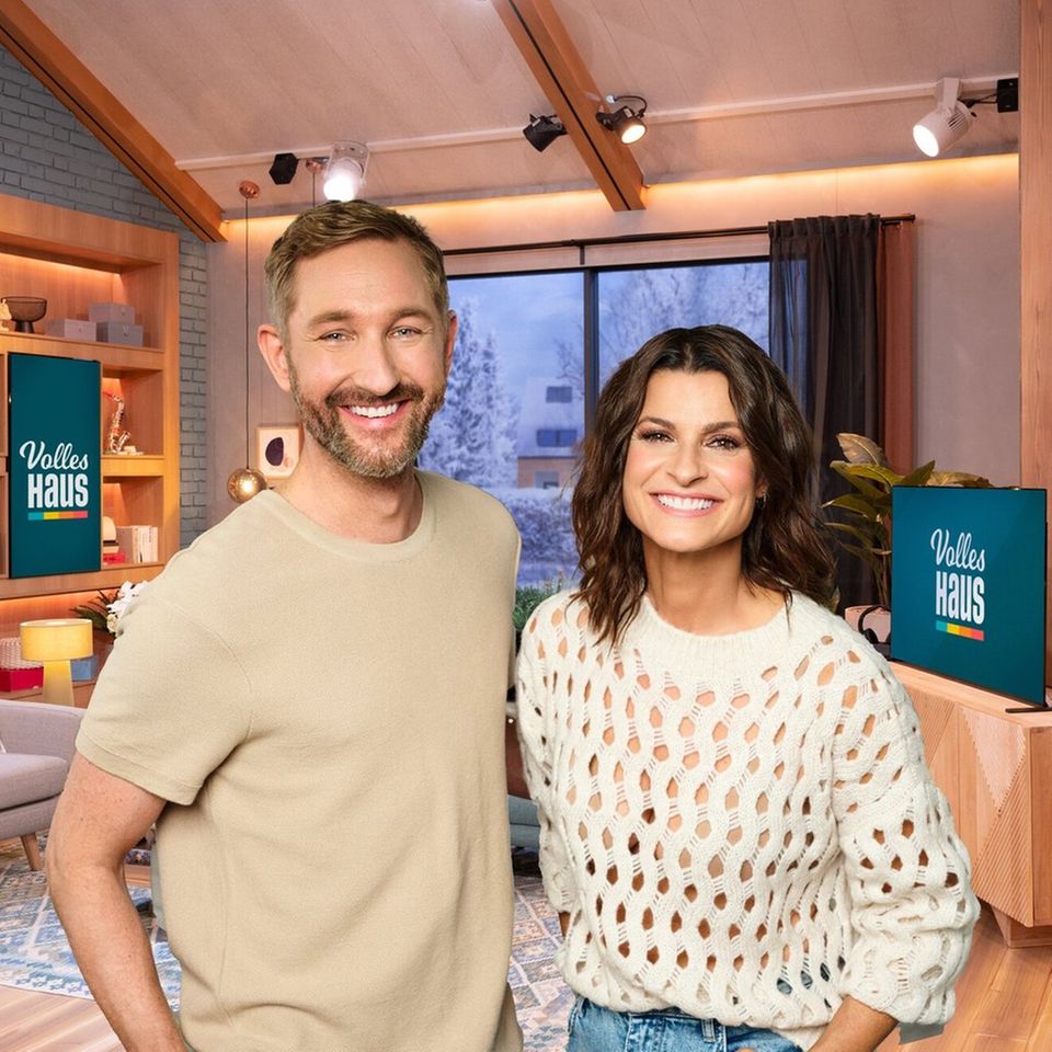 Daniel Boschmann und Marlene Lufen machen einen Abstecher zur Sat.1-Show "Volles Haus".