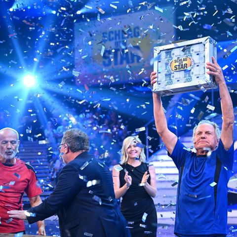 Heiner Lauterbach musste sich Uwe Ochsenknecht (r.) bei "Schlag den Star" geschlagen geben.