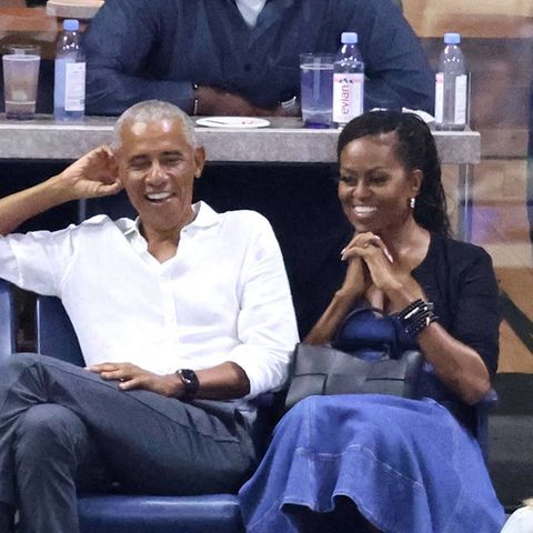 Barack und Michelle Obama hatten sichtlich Freude bei ihrem US-Open-Besuch.