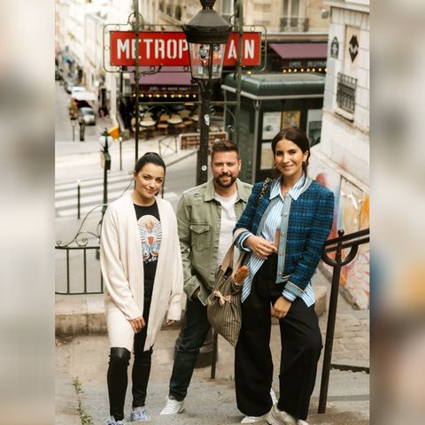 "GZSZ": Anne Menden, Felix von Jascheroff und Chryssanti Kavazi (v.l.n.r.) drehen in Paris.