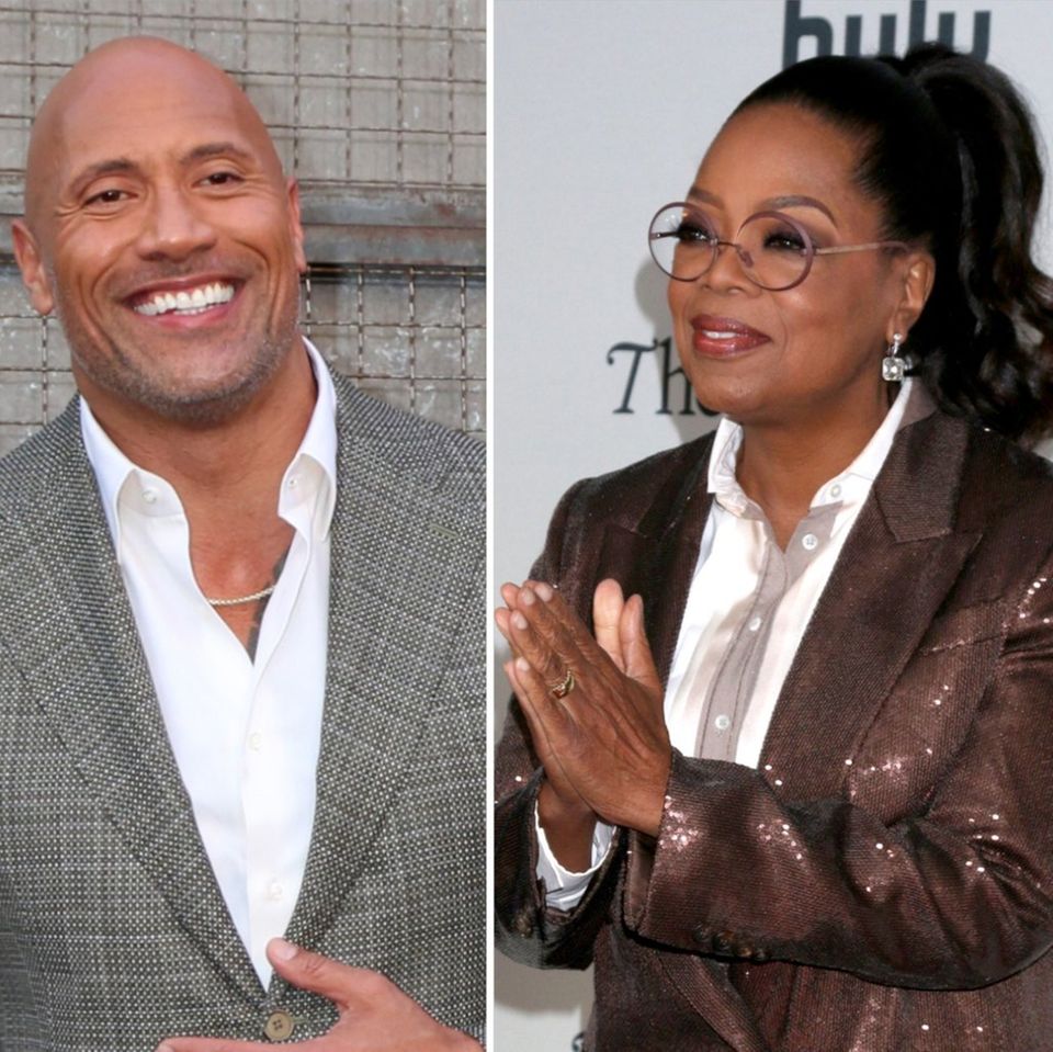 Oprah Winfrey und Dwayne Johnson kündigen Direkthilfen für die Maui-Brandopfer an.