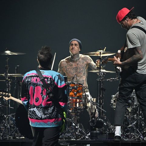 Travis Barker auf Tour mit Blink-182, hier bei einem Auftritt im Juli.