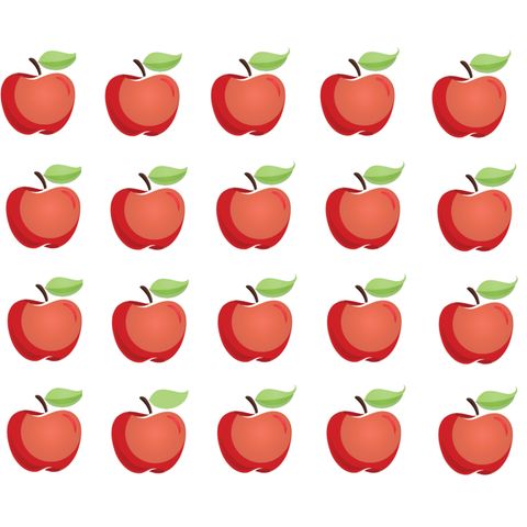 Suchbild: Wie schnell findest du den Apfel, der anders ist?