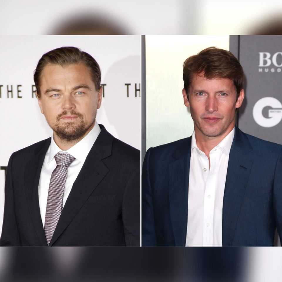 Leonardo DiCaprio (l.) und James Blunt machen in Luxus-Öko-Sneaker.