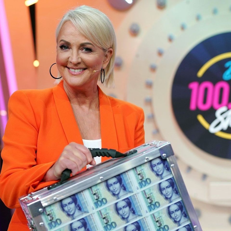 Ulla Kock am Brink in ihrer Erfolgssendung "Die 100.000 Mark Show".