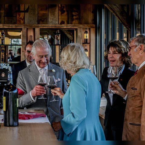 König Charles und Königin Camilla besuchten am letzten Tag ihres Frankreich-Besuchs ein Weingut.