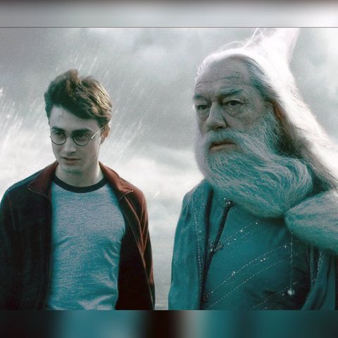 Daniel Radcliffe und Michael Gambon (r.) in "Harry Potter und der Halbblutprinz" aus dem Jahr 2009.