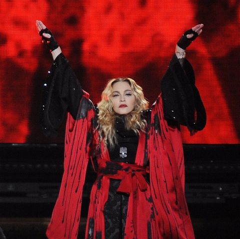 Madonna auf der Bühne.