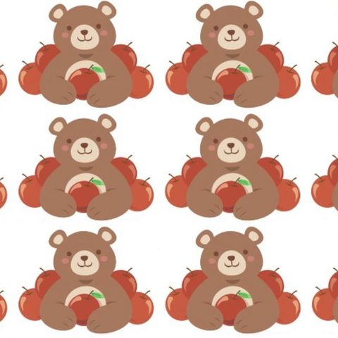 Suchbild: Kannst du den Bären finden, der anders als die anderen ist?
