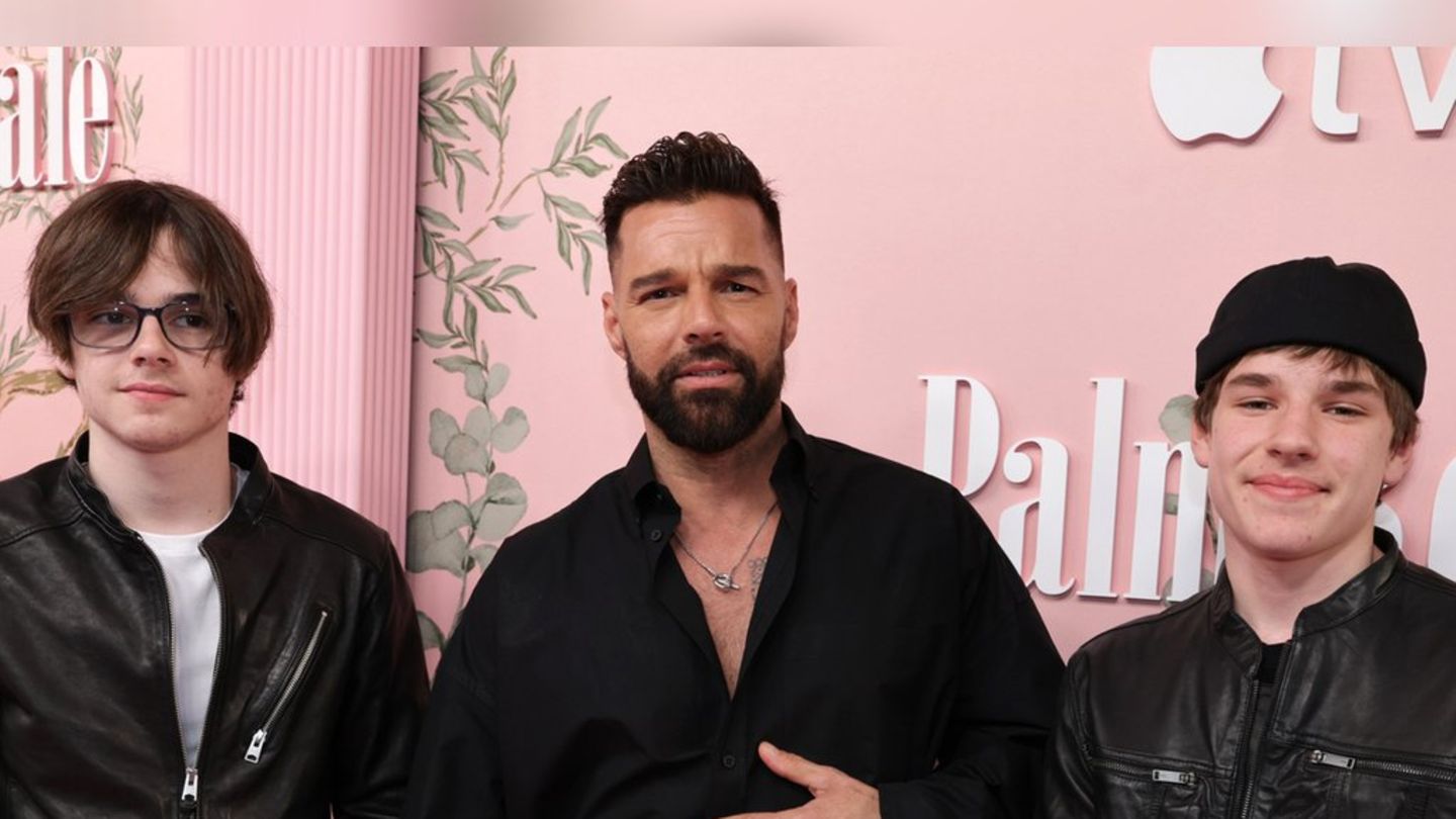 Ricky Martin Seltener Auftritt mit seinen Zwillingen