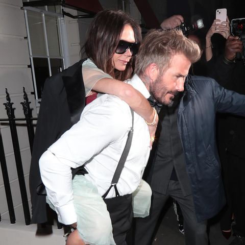 Victoria und David Beckham beim Verlassen des Londoner Privatclubs "Oswald's"