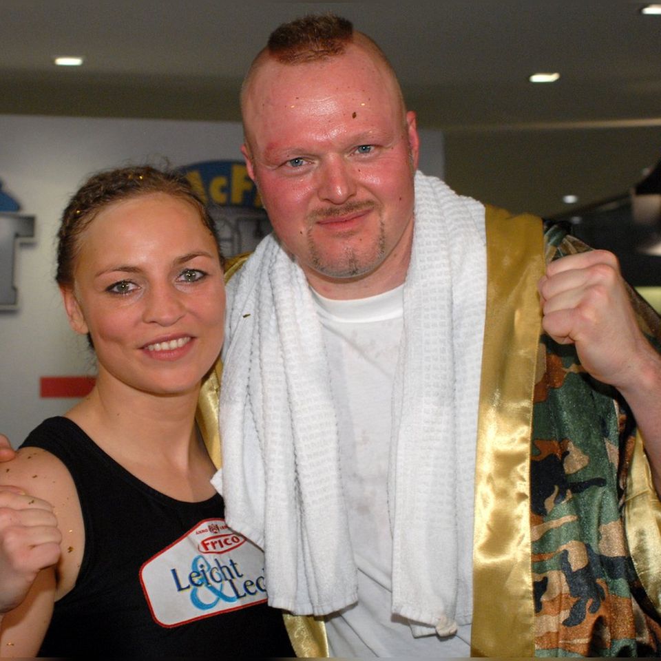 Regina Halmich und Stefan Raab nach der "Fight Night" 2007.