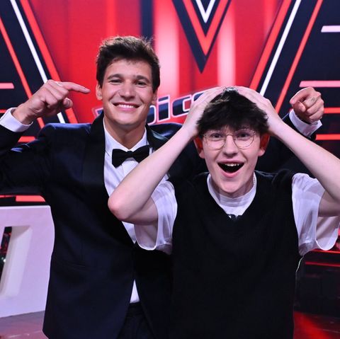 Wincent Weiss und "The Voice Kids"-Sieger Jakob nach dem großen Finale.