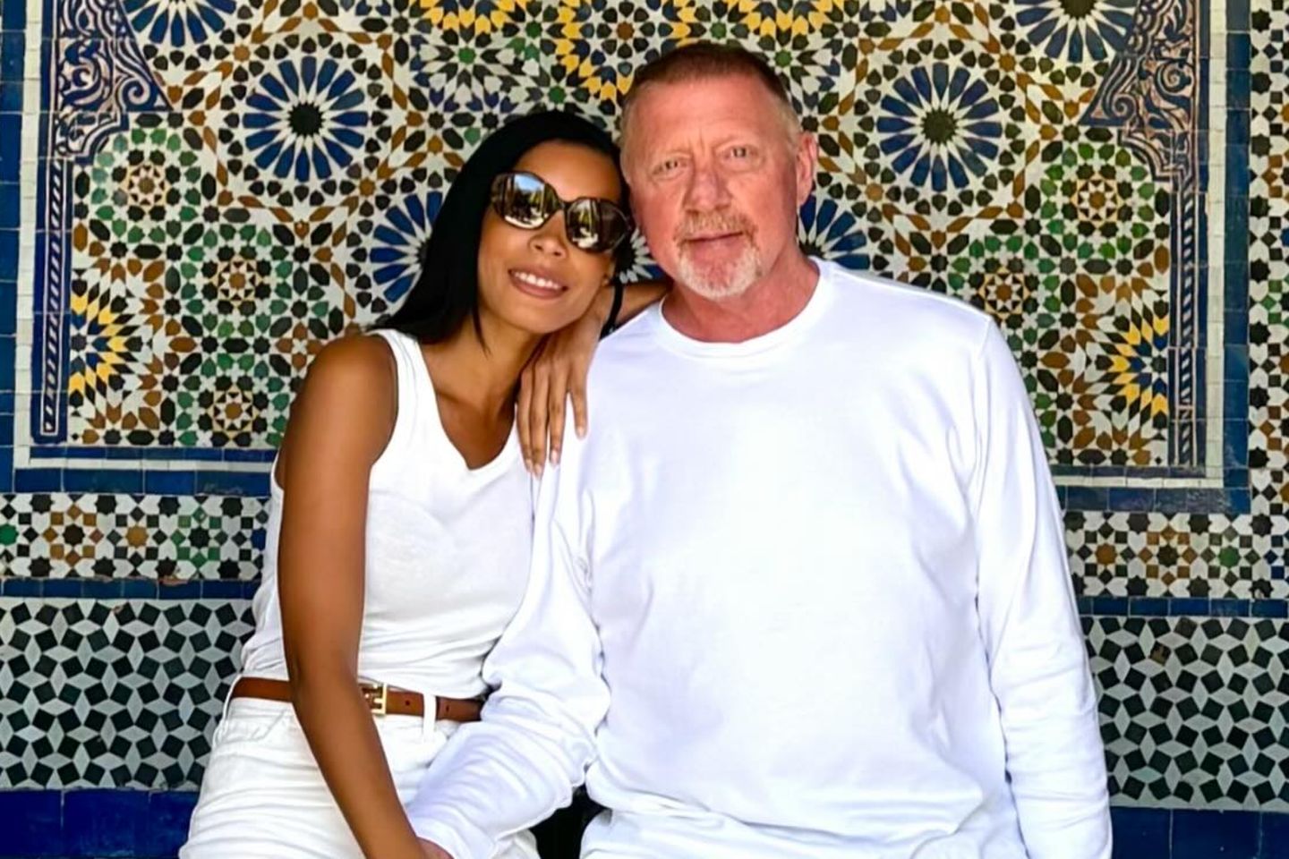 Lilian de Carvalho Monteiro und Boris Becker