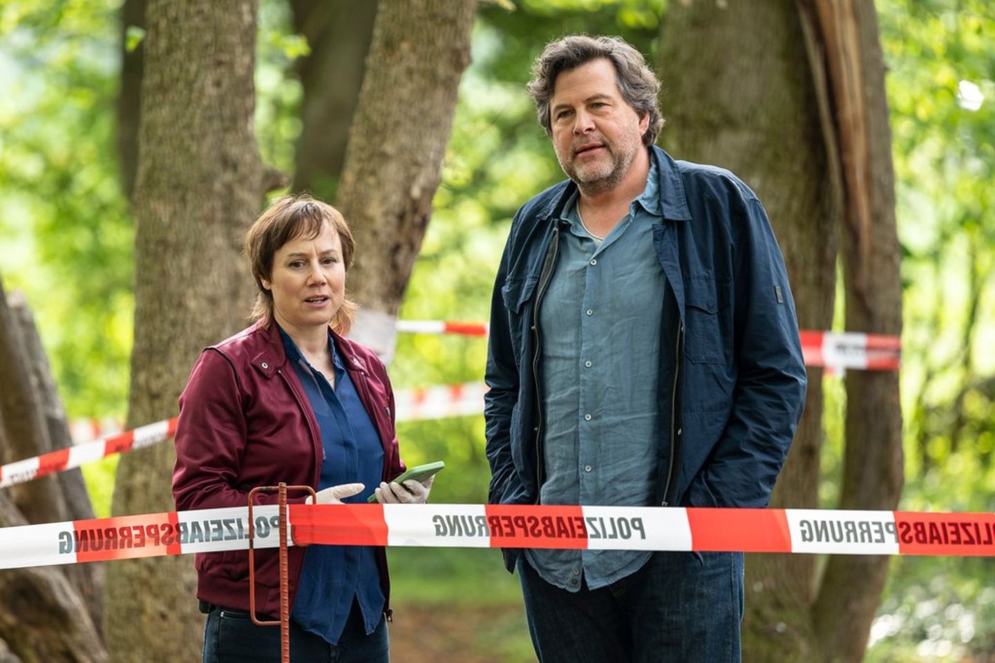 "Tatort: ​​​​Ad Acta": Franziska Tobler (Eva Löbau) and Friedemann Berg (Hans-Jochen Wagner) in Tatort.