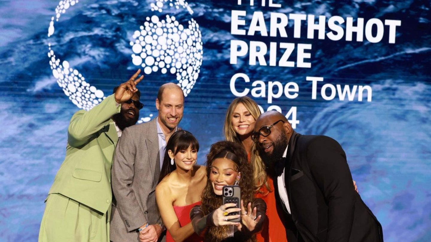 Selfie Time beim Earthshot Prize Prinz William amüsiert sich mit den Promis