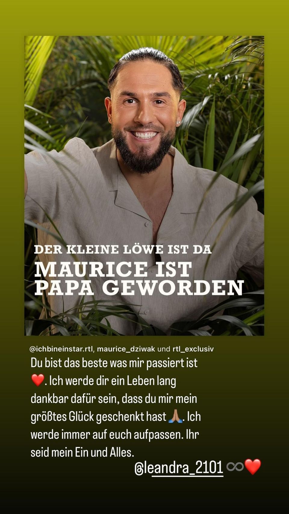 Maurice Dziwak: Der Reality-TV-Star ist Vater geworden