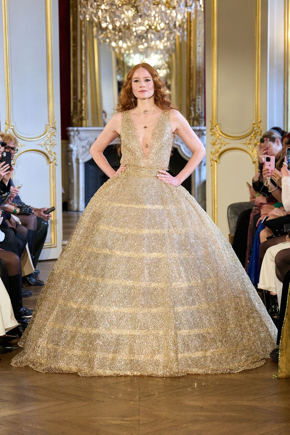 Barbara Meiser in Paris Haute Couture Week.