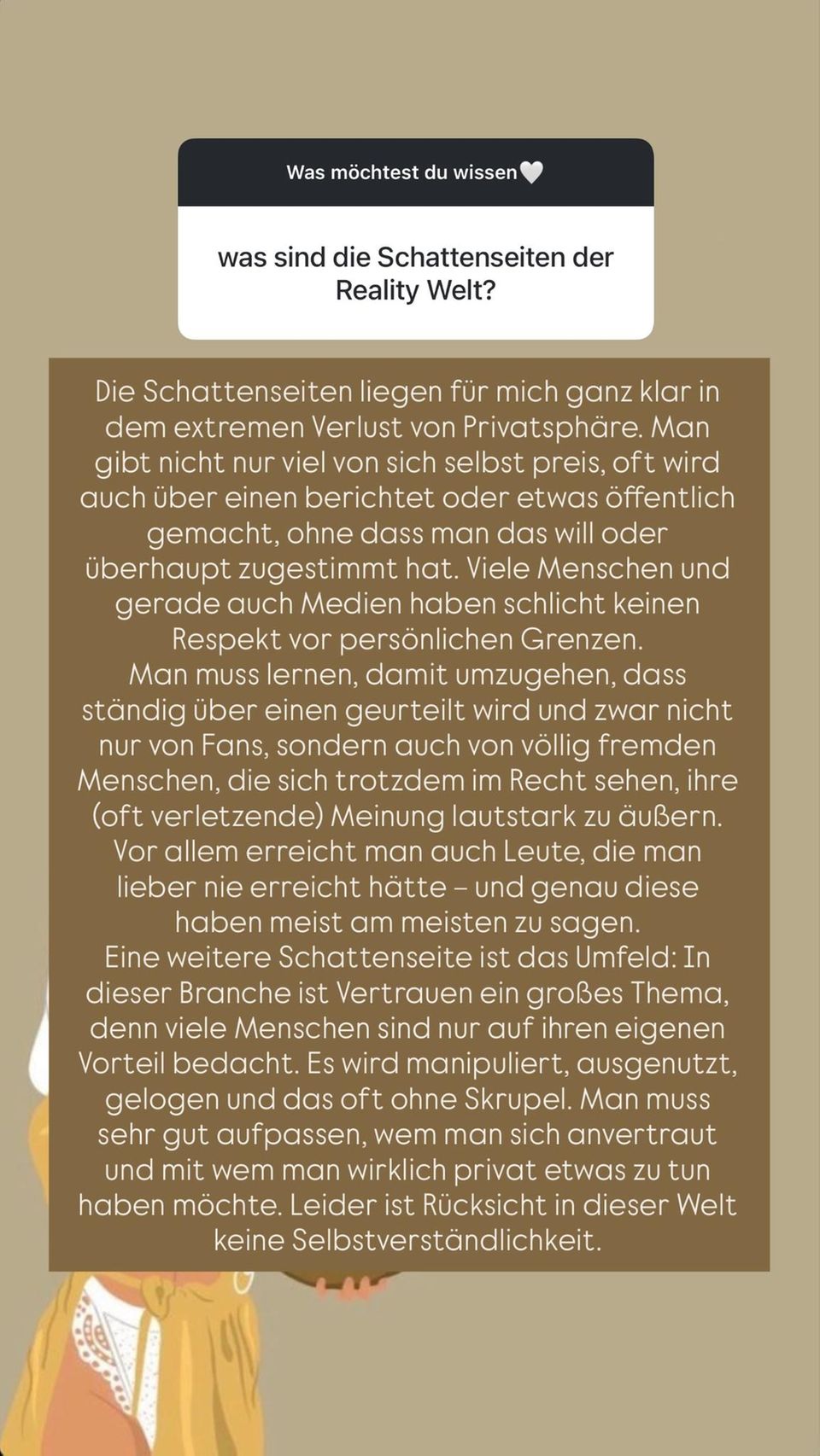 Auf Instagram spricht Paulina schonungslos offen über die Schattenseiten ihres Berufs.